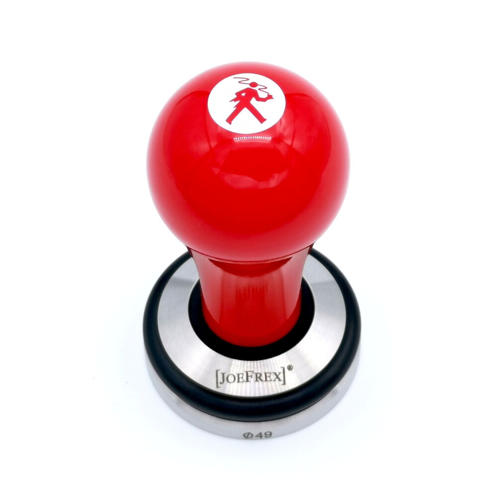 Olympia Express Tamper rot mit Logo, 49 mm